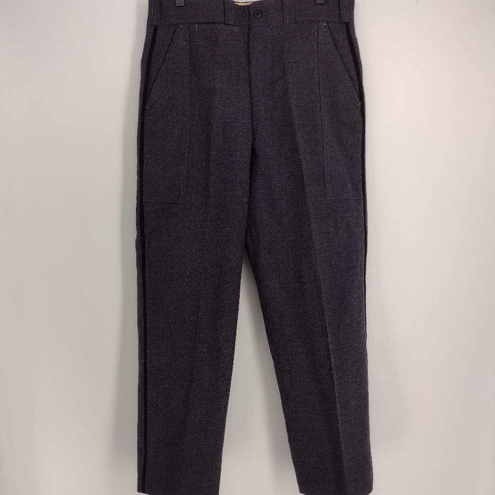 New With Flaws Old Stock Virgin Wool Stripe On Side Union Made Uniform Pants